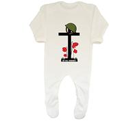 Shopagift We Will Remember- Flower Baby Grow Romper Suit White