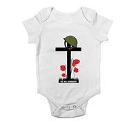 Shopagift We Will Remember- Flower Baby Grow Vest Bodysuit