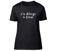 Shopagift Wednesday Womens T-Shirt I'm Allergic to Colour Ladies Tee Gift
