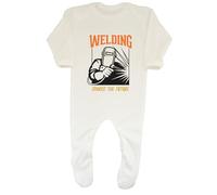 Shopagift Welding Baby Grow Romper Suit Sparks The Future Metal Welder Boys Girls White