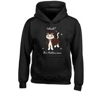 Shopagift What? It's Halloween Kids Hoodie Cat Dracula Funny Hoody Hooded Top Boys Girls Black