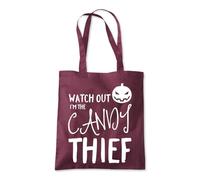 Shopagift What Out I'm The Candy Thief Scary Tote Shopping Beach Bag 10 Litres Capacity - 42cm x 38cm