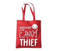 Shopagift What Out I'm The Candy Thief Scary Tote Shopping Beach Bag 10 Litres Capacity - 42cm x 38cm