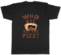 Shopagift Who ate All The Pies? Mens T-Shirt Funny British Pie Tee