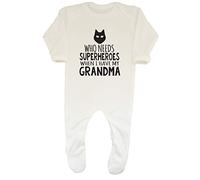 Shopagift Who Needs Superheroes When I Have My Nana Baby Grow Romper Suit White