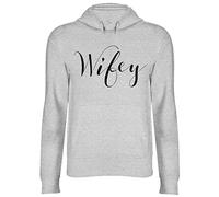 Shopagift Wifey Unisex Hooded Top Hoodie Grey
