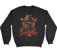 Shopagift Wild West Cowboy Sweatshirt Saddle Up Western Unisex Jumper