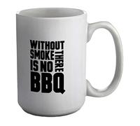 Shopagift Without Smoke There is No BBQ White 15oz Large Mug Cup