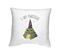 Shopagift Wizard Frog Cushion Cover I am a Magical Frog Funny Magic Bedroom Lounge Accessory - 40cm x 40cm