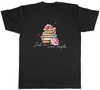 Shopagift World Book Day Mens T-Shirt Just One More Chapter Tee Gift Black