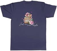 Shopagift World Book Day Mens T-Shirt Just One More Chapter Tee Gift Navy Blue