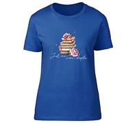 Shopagift World Book Day Womens T-Shirt Just One More Chapter Ladies Tee Gift Blue