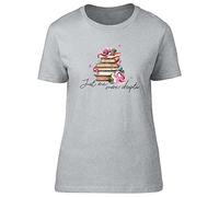 Shopagift World Book Day Womens T-Shirt Just One More Chapter Ladies Tee Gift Grey
