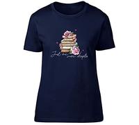 Shopagift World Book Day Womens T-Shirt Just One More Chapter Ladies Tee Gift Navy Blue