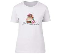 Shopagift World Book Day Womens T-Shirt Just One More Chapter Ladies Tee Gift White