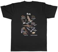 Shopagift World Collection of Bats British Bat Day Mens T-Shirt Tee Black