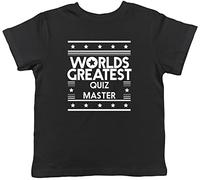 Shopagift Worlds Greatest Quiz Master Childrens Kids T-Shirt Black
