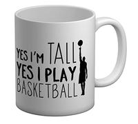 Shopagift Yes Im Tall Yes I Play Basketball White 11oz Large Mug Cup