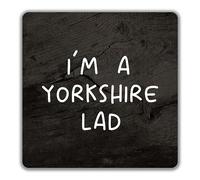 Shopagift Yorkshire Day 2 Pack Coasters I'm a Yorkshire Lad Gift - 9cm x 9cm