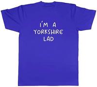 Shopagift Yorkshire Day Mens T-Shirt I'm a Yorkshire Lad Tee Gift Blue