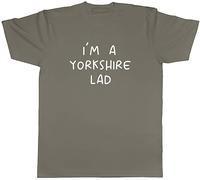 Shopagift Yorkshire Day Mens T-Shirt I'm a Yorkshire Lad Tee Gift Grey