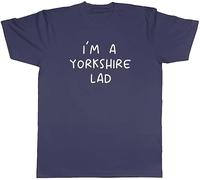 Shopagift Yorkshire Day Mens T-Shirt I'm a Yorkshire Lad Tee Gift Navy Blue