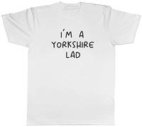 Shopagift Yorkshire Day Mens T-Shirt I'm a Yorkshire Lad Tee Gift White