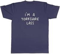 Shopagift Yorkshire Day Mens T-Shirt I'm a Yorkshire Lass Tee Gift Navy Blue