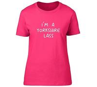 Shopagift Yorkshire Day Womens T-Shirt I'm a Yorkshire Lass Ladies Tee Gift Pink
