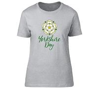 Shopagift Yorkshire Day Womens T-Shirt White Rose Celebration Ladies Tee Gift