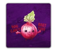 Shopagift You Can't Beet This Funny Beetroot Gardening 2 Pack Coasters - 9cm x 9cm