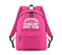 Shopagift Youngest Child The Rules Don't Apply to Me Backpack Rucksack 18 Litres Capacity - 42cm x 31cm x 21cm