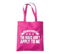 Shopagift Youngest Child The Rules Don't Apply to Me Tote Shopping Beach Bag 10 Litres Capacity - 42cm x 38cm