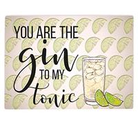Shopagift Your are The Gin to My Tonic Glass Large Worktop Saver 39cm x 28cm