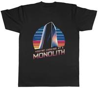 Shopagift Your Looking at a Monolith Mens T-Shirt Funny Hard as a Rock Tee Black