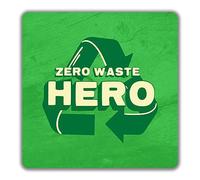 Shopagift Zero Waste Hero 2 Pack Coasters Eco Friendly Recycle Reuse - 9cm x 9cm