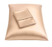 SHOPBEDDING Luxury Satin Pillowcase for Hair Standard Satin Pillowcase with Zipper, Champagne (Pillowcase Set of 2) Blissford
