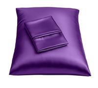 ShopBedding Luxury Satin Pillowcase for Hair - Standard Satin Pillowcase with Zipper, Grape (Pillowcase Set of 2) - Blissford