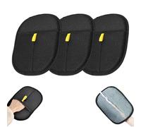 ShopEase Pet Hair Removal Glove Pack of 3 - Dog and Cat Hair Remover Tool for Carpet, Sofa, Clothes and Furniture - Reusable Pet Hair Remover Mitts for Grooming