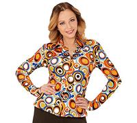 shoperama 70s Retro Blouse Bubbles Long Sleeve Disco Queen Women's Costume Accessory Groovy 70s Beat Festival Size: S/M