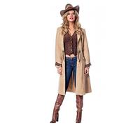 Shoperama Cowgirl Women's Costume Coat and Vest in Luxury Western Leather Look