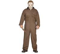 shoperama Halloween Men's Michael Myers Costume with Half Mask Size L/XL Horror Movie Serial Killer Psychopath