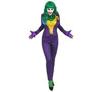 shoperama Mad Joker Women's Costume Jacket Vest Trousers Blouse Gloves Size: S, Purple/Green/Yellow