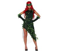 shoperama Poison Ivy Women's Costume Dress Plant Villain Forest Fairy Eva Ivy Size: M, Green/Black