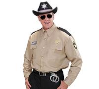 shoperama Sheriff-Hemd für Herren Kostüm Police Cop Highway Patrol Polizei Polizist Ranger Uniform USA