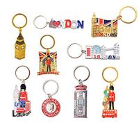 ShopEwebb Great Mix of 9 London UK Britain Famous Icons Metal Key Rings - Set of 9 pieces