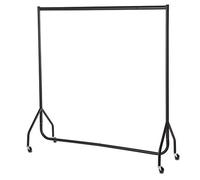 Shopfitting Warehouse Black Heavy-Duty Clothes Rail Hanging Rail with Wheels 5ft wide