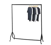 Shopfitting Warehouse Black Heavy-Duty Tall Clothes Rail, H2055 mm - Available in 5 ft or 6 ft Widths 5ft wide