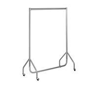 Shopfitting Warehouse Heavy Duty Clothes Rail Garment Rack Steel Silver 4ft wide