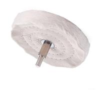 Shophubio 100 mm Cloth Polishing Wheel with 6 mm Shank - Cotton Lint Buffing Pad for Power Drill, Grinder, Jewelry, Watches, Wood and Plastic Finishing(100mm)